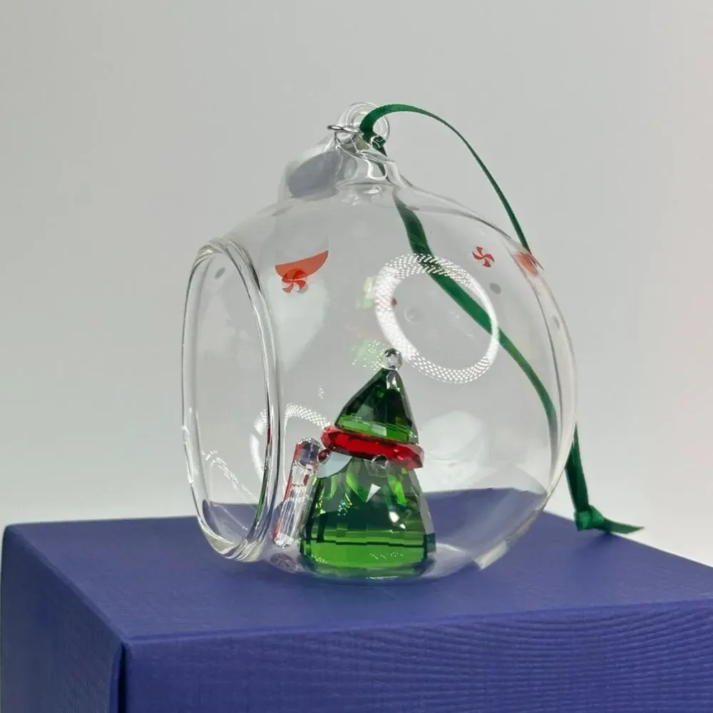 Swarovski Holiday Cheers Santa’s Elf Ball Ornament Chirtmas